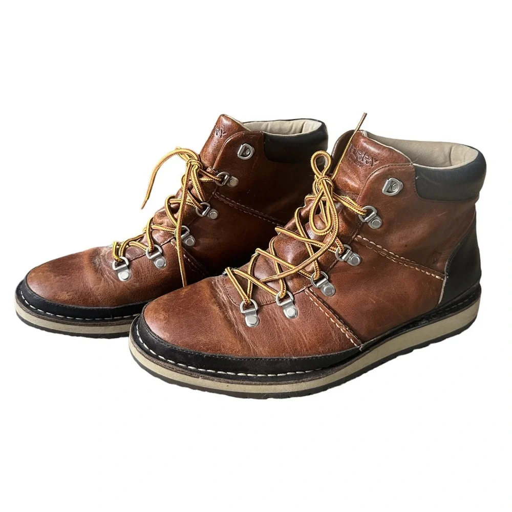 Sperry Alpine Hiking Boots Leather Men’s Boots Size 11 Brown Black Work Boots